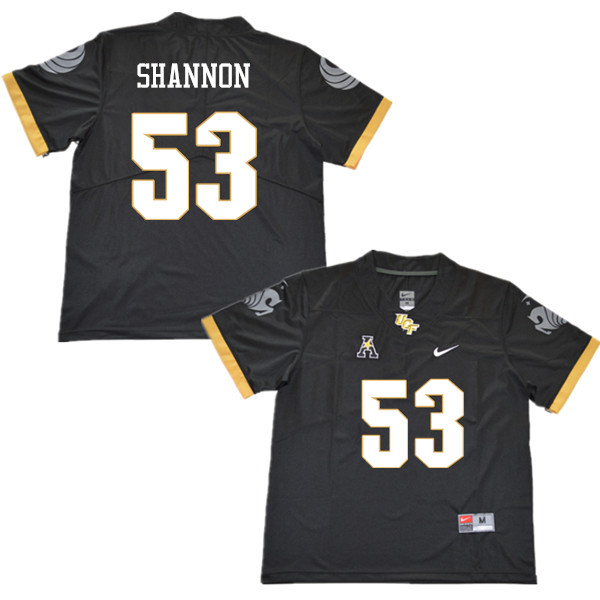 Men #53 Randy Shannon UCF Knights College Football Jerseys Sale-Black